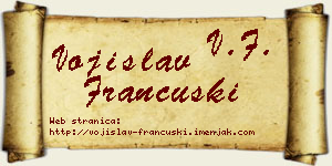 Vojislav Francuski vizit kartica
